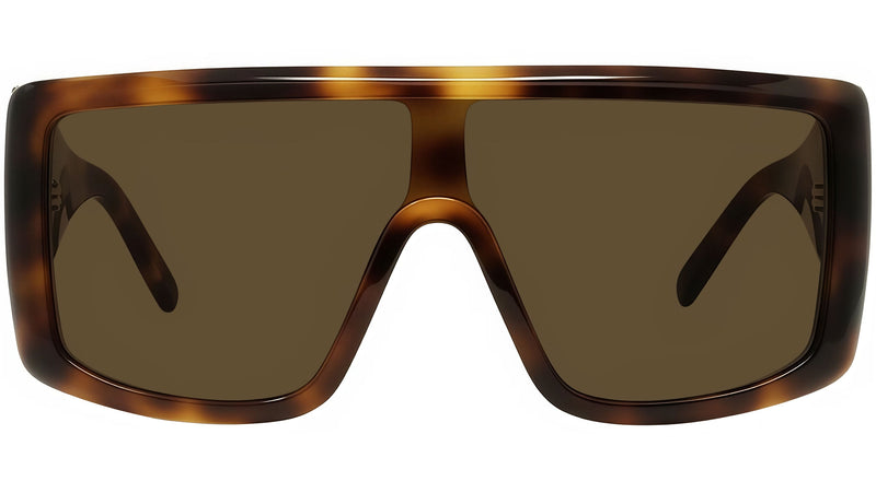 Square Havana Shield Sunglasses