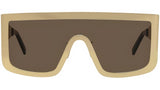 Square Gold Shield Sunglasses