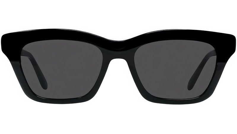 Slim Black Geometric Sunglasses