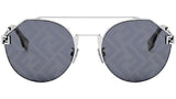 Fendi Sky Silver Round Sunglasses
