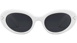 CELINE 3 Dots White Round Sunglasses