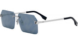 Fendi Sky Silver Rectangular Sunglasses