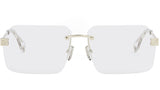 Fendi Sky Gold Rectangular Eyeglasses