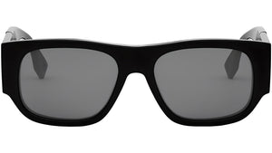 Fendi Diagonal Black Rectangular Sunglasses