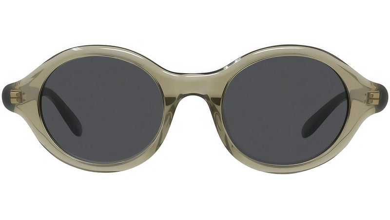 Slim Green Round Sunglasses