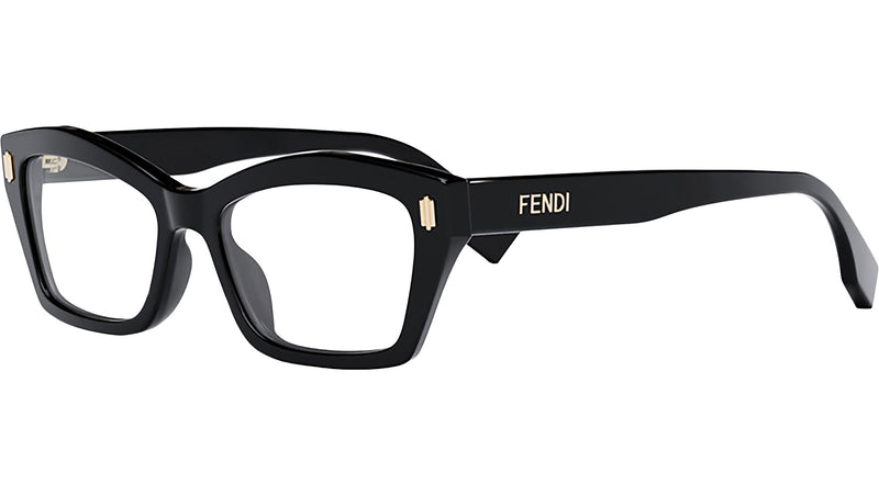 Fendi Bold Black Rectangular Eyeglasses