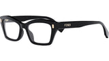 Fendi Bold Black Rectangular Eyeglasses