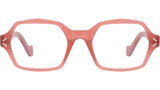 Thin Red Geometric Eyeglasses