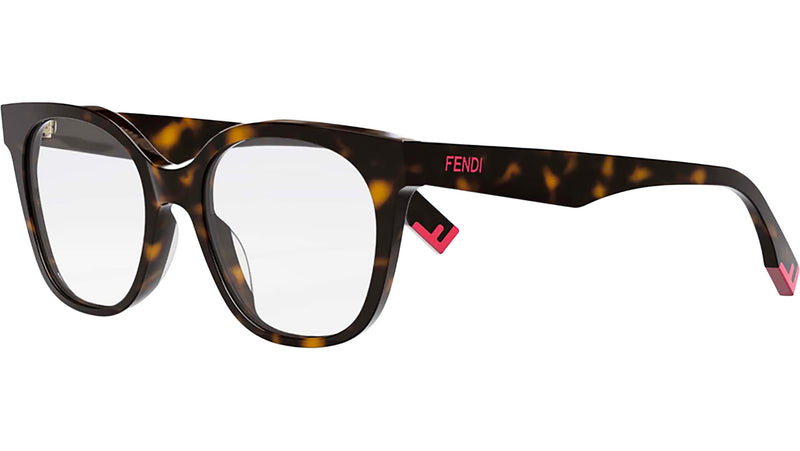 Fendi Way Havana Square Eyeglasses