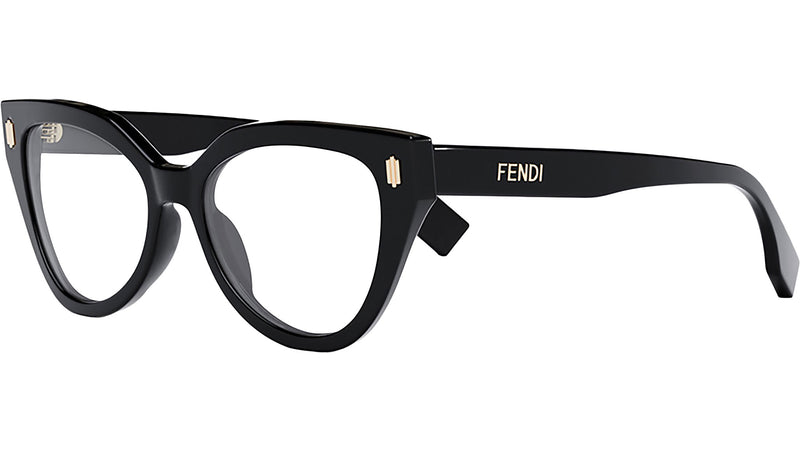 Fendi Bold Black Oval Eyeglasses