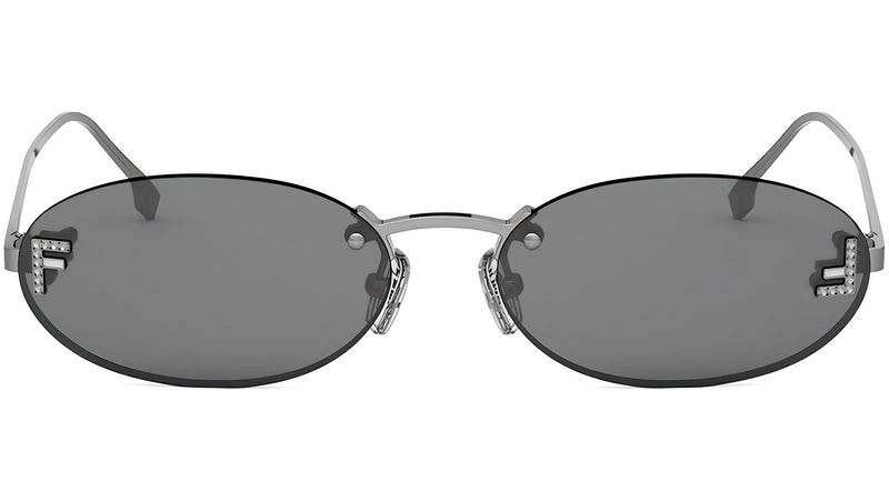 Fendi First Grey Oval Sunglasses