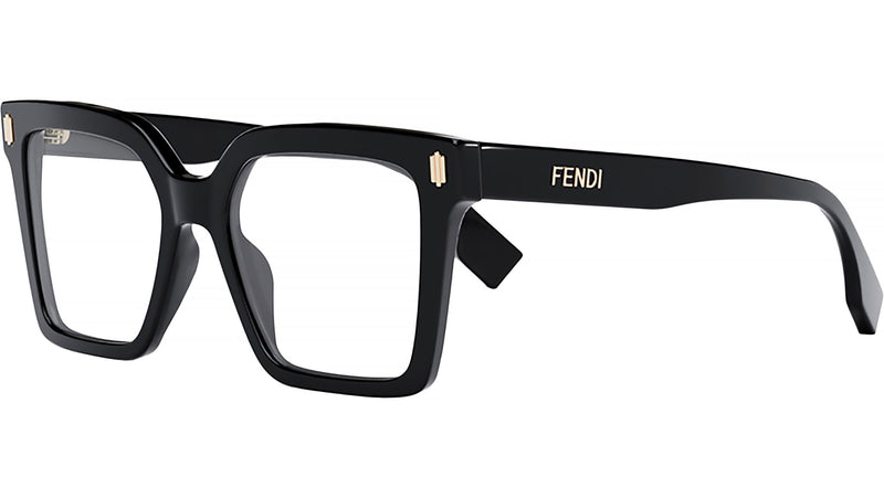 Fendi Bold Black Square Eyeglasses
