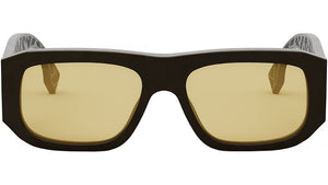 Fendi Shadow Brown Rectangular Sunglasses