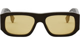 Fendi Shadow Brown Rectangular Sunglasses