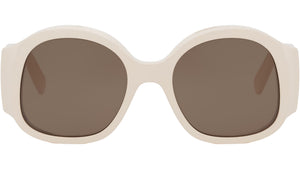 Maxi Triomphe White Round Sunglasses