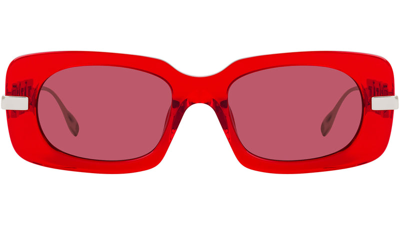 A Chain 2528 Clear Red Silver