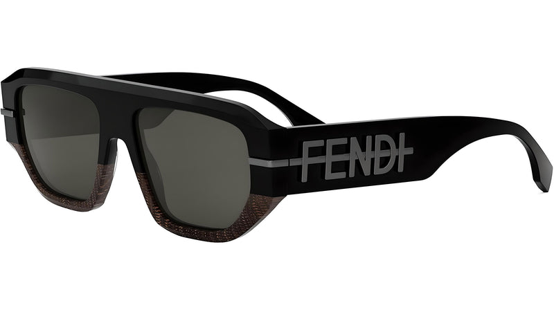Fendigraphy Black Geometric Sunglasses