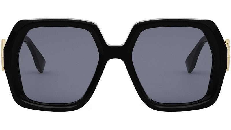 FF Diamonds Black Square Sunglasses