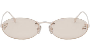 Fendi First Gold Oval Sunglasses