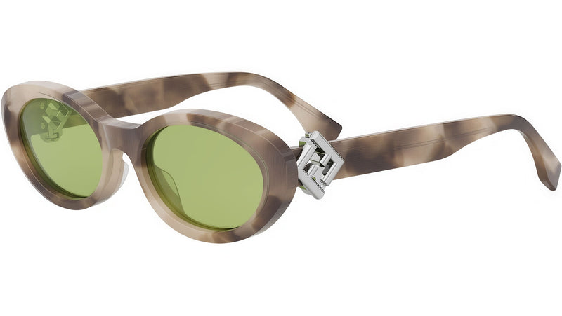 FF Diamonds Grey Oval Sunglasses
