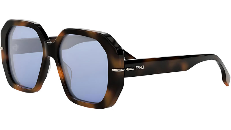 Fendi Selleria Havana Square Sunglasses