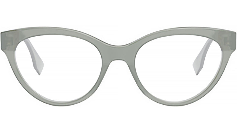 Fendi FE50066I 095 Green Oval Eyeglasses