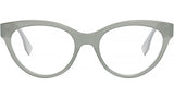 Fendi FE50066I 095 Green Oval Eyeglasses