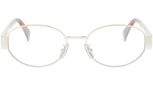 Metal Triomphe Light Gold Oval Eyeglasses