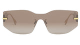 Fendigraphy Gold Rectangular Sunglasses