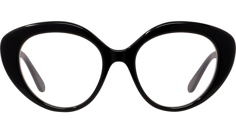 Curvy Black Cat Eye Eyeglasses