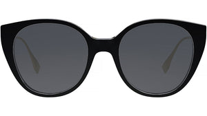 Baguette Black Round Sunglasses