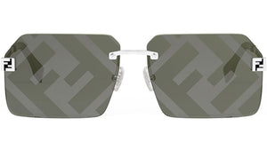 Fendi Sky Silver Rectangular Sunglasses