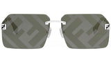 Fendi Sky Silver Rectangular Sunglasses