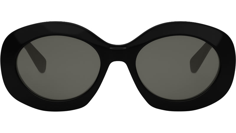 Triomphe Black Round Sunglasses
