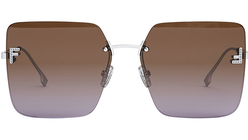 Fendi First Silver Square Sunglasses