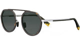 Fendi Light Havana Round Sunglasses