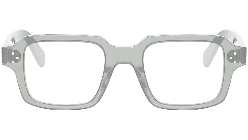 CELINE 3 Dots Transparent Sage Rectangular Eyeglasses