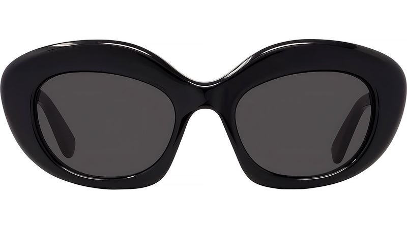 Curvy Black Cat Eye Sunglasses