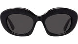 Curvy Black Cat Eye Sunglasses