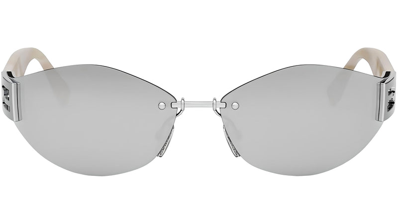 Baguette Silver Geometric Sunglasses