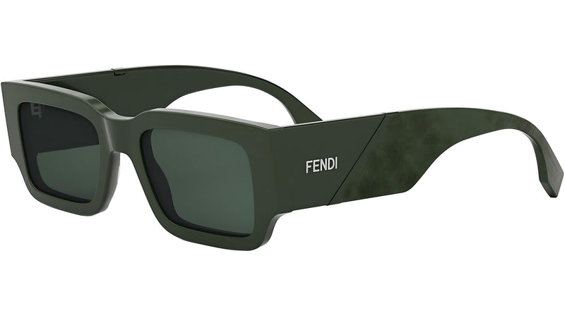 Fendi Diagonal Green Square Sunglasses