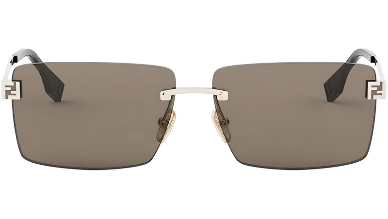 Fendi Sky Gold Rectangular Sunglasses