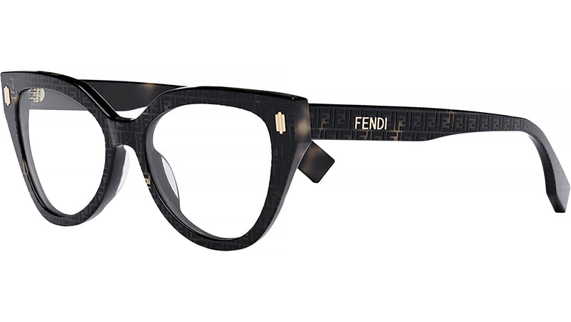 Fendi Bold Grey Oval Eyeglasses