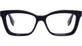 Lettering Blue Rectangular Eyeglasses