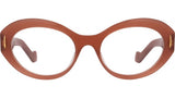 Anagram Brown Oval Eyeglasses