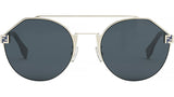 Fendi Sky Gold Round Sunglasses