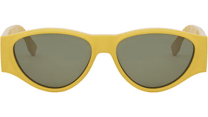 FF Squared Yellow Oval Sunglasses
