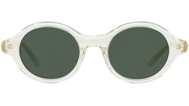 Slim Crystal Round Sunglasses