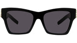 Plumetis Black Geometric Sunglasses