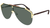 GG0584S shiny gold and green mask